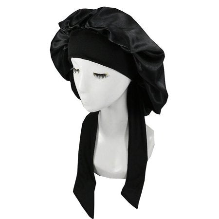 Satin nightcap with tie band